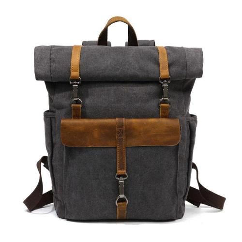 Cool Canvas Mens Travel Backpack Canvas School Backpack Laptop Backpack for Men