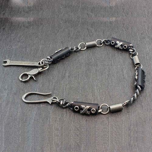 Metal Leather Wallet Chain Cool Punk Rock Biker Trucker Wallet Chain Trucker Wallet Chain for Men