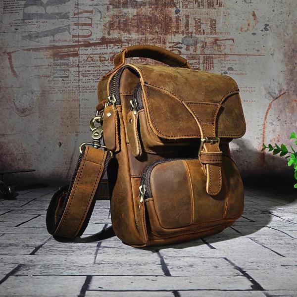 Small Leather Handbag Belt Pouch for men Waist Bag BELT BAG Shoulder Bag For Men