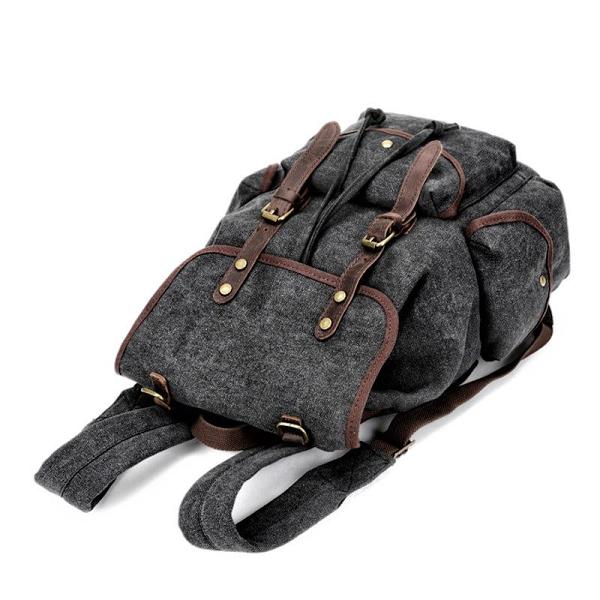 Cool Gray Fashion Mens Green Large Travel Backpack  14'' Computer Backpack for Men