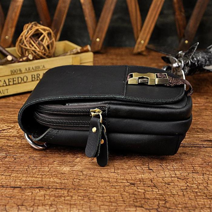 Vintage Leather Cigarette Cases Belt Pouch for Men Waist Bags BELT BAG For Men