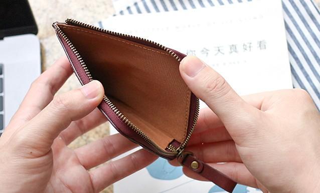 Leather Mens Front Pocket Wallets Small Slim Wallet Card Wallet Change Wallet for Men