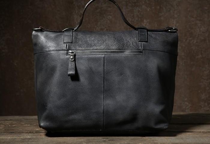 Handmade Leather Mens Cool Messenger Bag Briefcase Work Bag Business Bag Laptop Bag for men