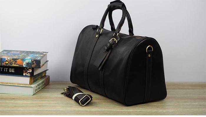 Cool Leather Mens Weekender Bags Vintage Travel Bags Duffle Bag for Men