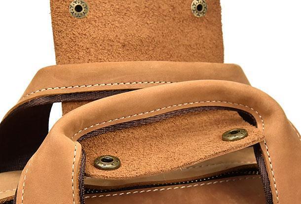 Cool Mens Leather Vintage Backpack Large Travel Backpack Hiking Backpack For Men