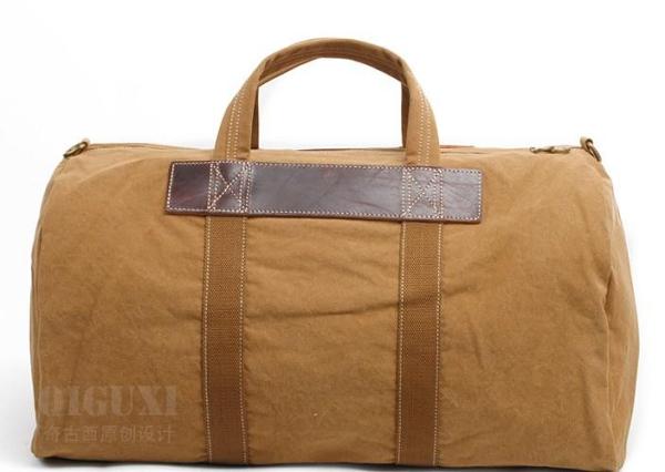 Mens Waxed Canvas Weekender Bag Canvas Travel Bag Canvas Overnight Bag for Men