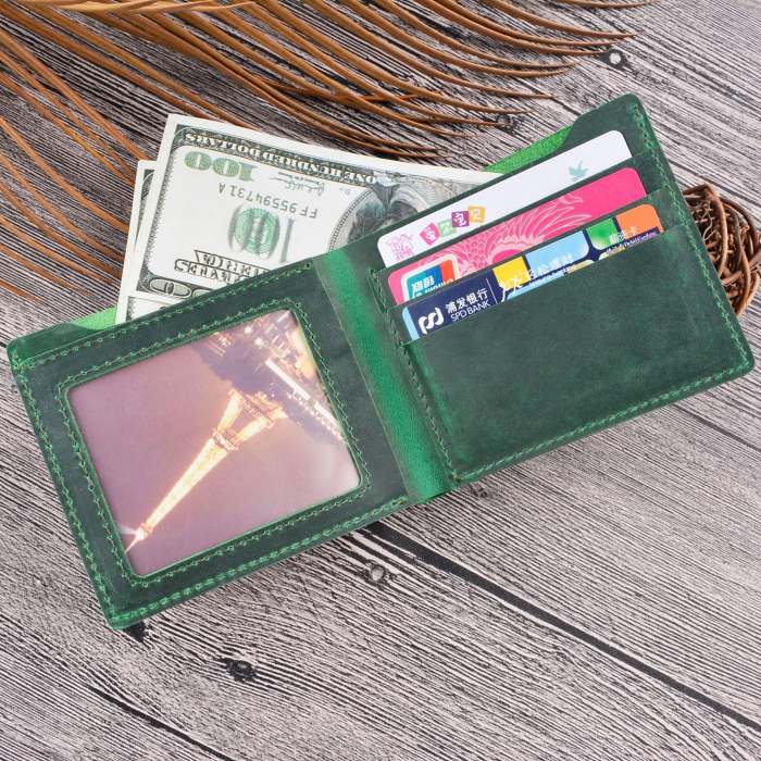 Vintage Mens Brown Leather's Bifold Small Wallet Black Front Pocket Wallet For Men