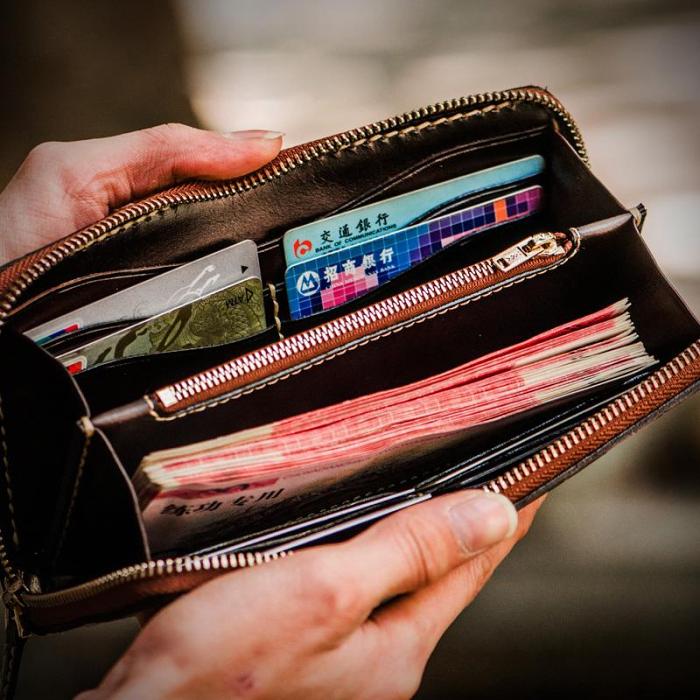 Handmade Leather Ucchusma Mens Chain Biker Wallet Cool Leather Wallet With Chain Wallets for Men