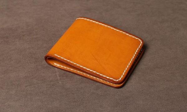 Handmade Leather Mens Cool Slim Leather Wallet Card Wallet Holders Men Small Wallets Bifold for Men