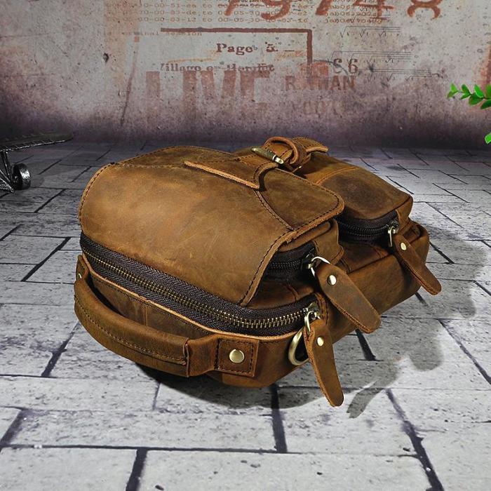Small Leather Handbag Belt Pouch for men Waist Bag BELT BAG Shoulder Bag For Men