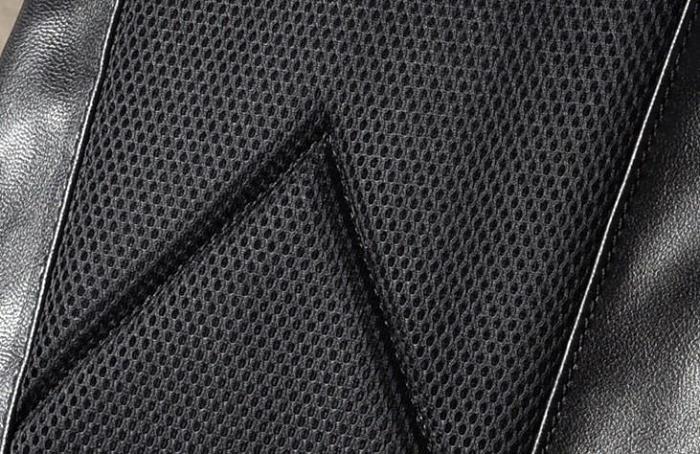 Genuine Leather Mens Cool Backpack Sling Bag Large Black Travel Bag Hiking Bag for men