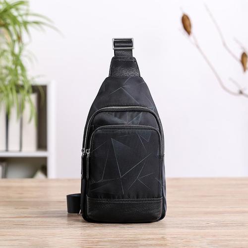 Cool Black Blue Nylon Men's Sling Bag Waterproof Chest Bag Canvas One shoulder Backpack Sling Pack For Men