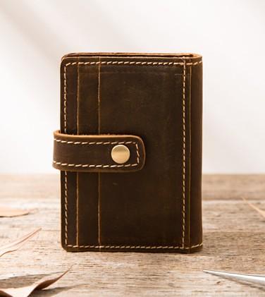 Leather Mens Card Holder Slim Front Pocket Wallets Card Wallet for Men
