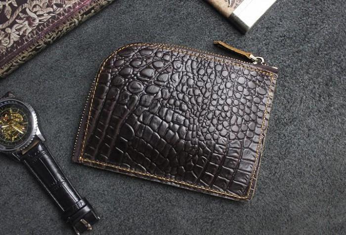 Handmade Leather Floral Mens Front Pocket Wallet Cool Slim Leather Wallet Men billfold Wallets Bifold for Men