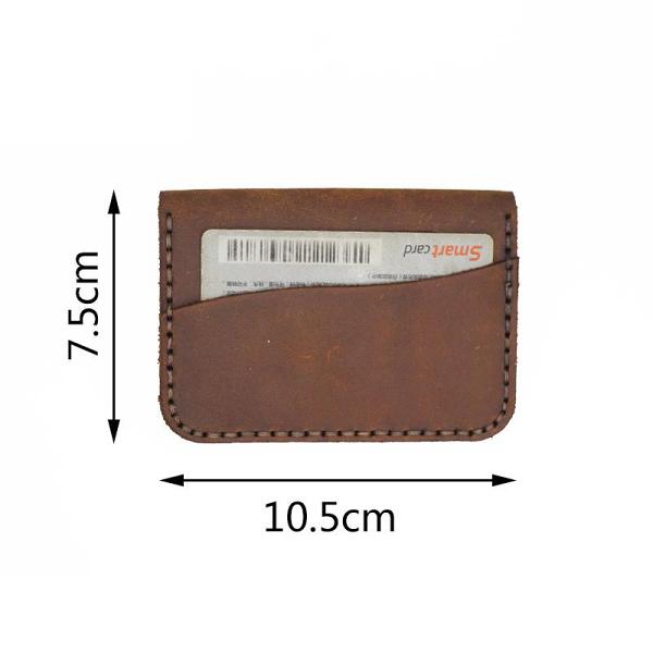 Leather Mens Card Holder Coin Wallet Handmade Leather Card Holder Slim Wallet for Men