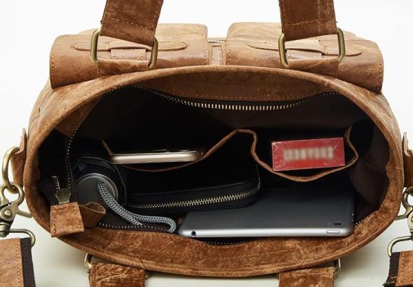 Cool Light Brown Vintage Leather Small Handbag Briefcase Fashion Work Bag For Men