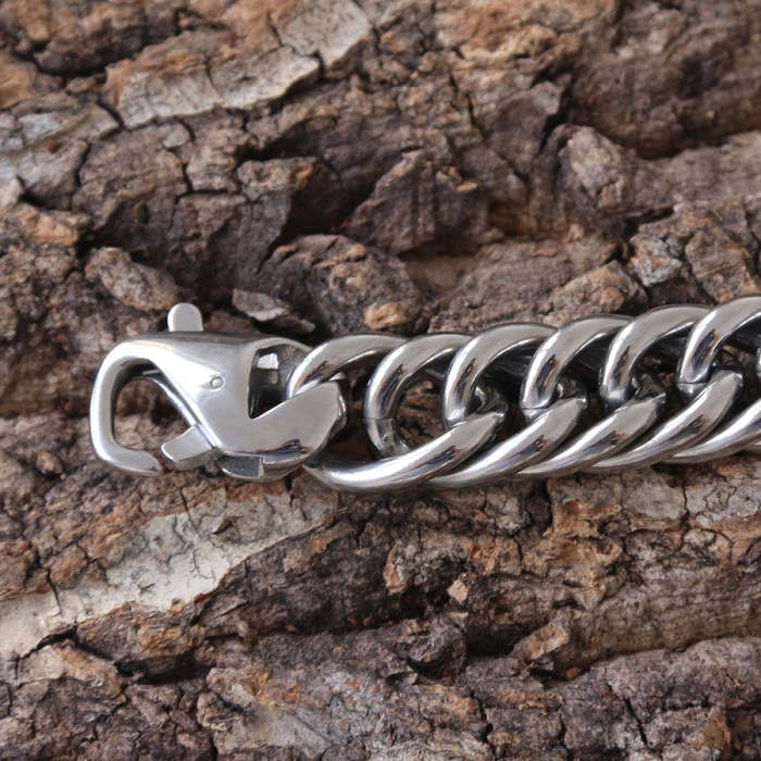 Bracelet - Curb Chain - Silver - 1/2 wide - CCB01