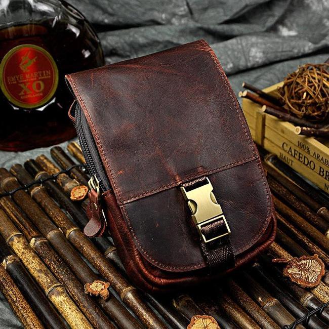 Vintage Leather Belt Pouches for Men Waist Bags BELT BAG For Men