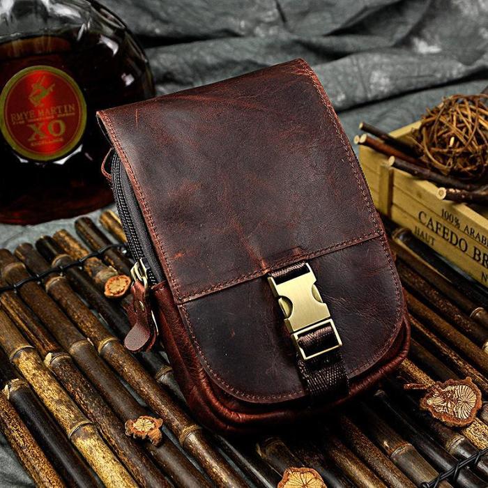Vintage Leather Belt Pouches for Men Waist Bags BELT BAG For Men