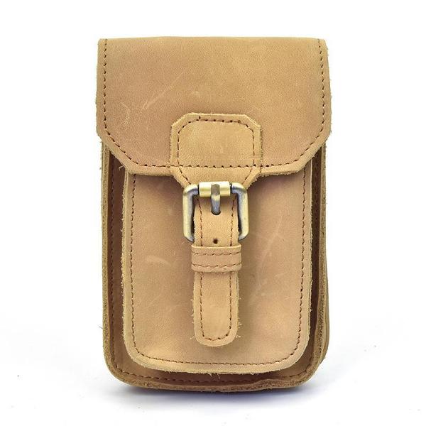 MEN LEATHER Belt Pouch WAIST BAG HIP PACK BELT BAG CELL PHONE HOLSTERS