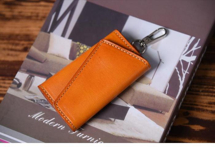 Handmade Leather Mens Cool Key Wallet Car Key Holder Car Key Case for Men