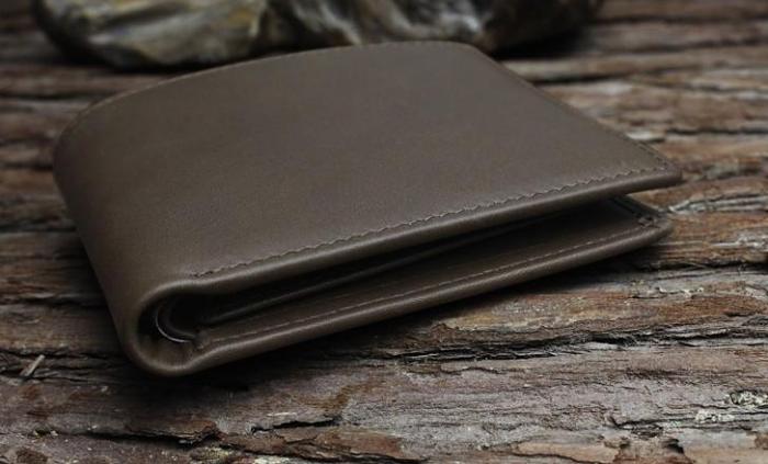 Handmade Leather Mens Cool Slim Leather Wallet Men billfold Wallets Bifold for Men