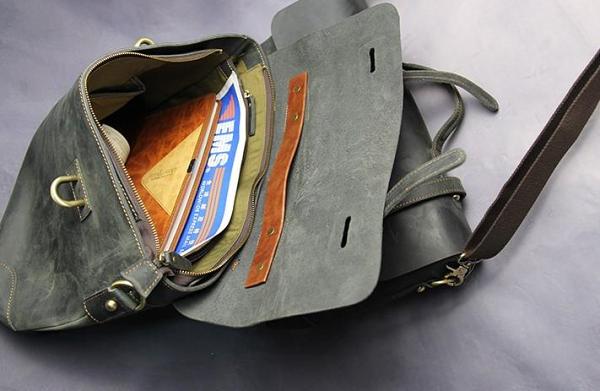 Cool Leather Mens 14inch Laptop Bag Briefcase Work Handbag Business Bag for Men