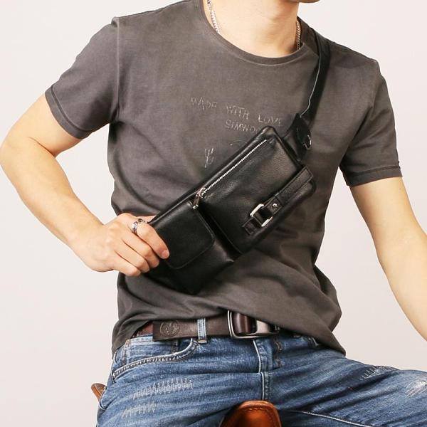 Leather Mens FANNY PACK MENS WAIST BAG HIP PACK BELT BAG FOR MEN