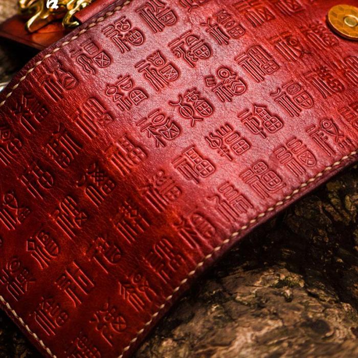 Handmade Leather Tooled Mens Cool Car Key Wallet Car Key Holder Car KeyChain for Men
