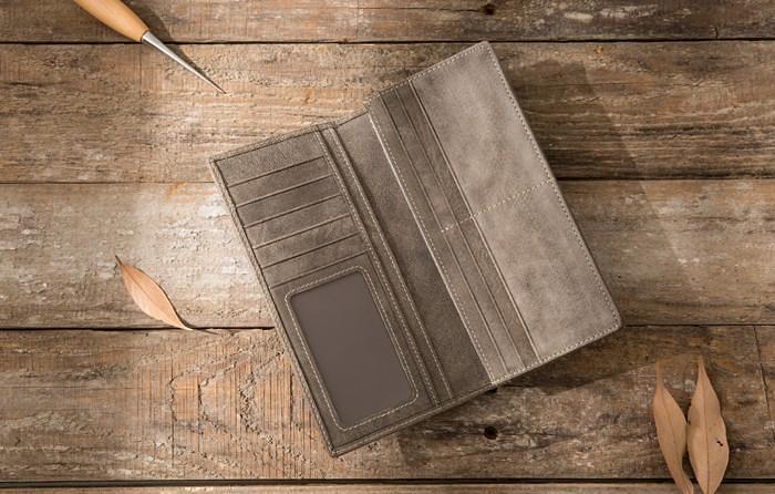 Cool Mens long Wallet Leather Vintage Wallet Long Wallets for Men