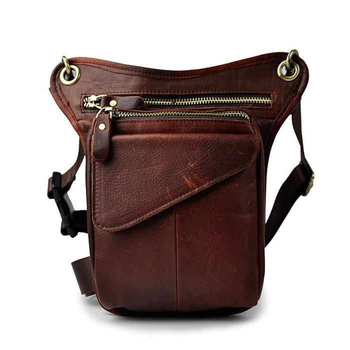 Cool Cell Phone Holsters Leather Belt Pouches for Men Leg Drop Bag waist BAG Shoulder Bag For Men