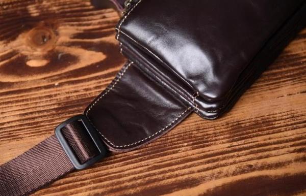 Leather Men Fanny Pack Small Waist Bag Hip Pack Belt Bag Bumbag for Men