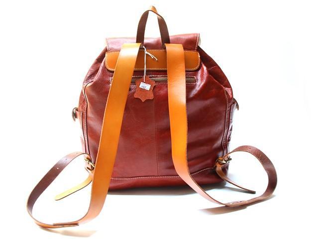 Cool Handmade Leather Mens Backpack Travel Backpacks Laptop Backpack for men
