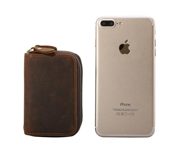 Handmade Leather Mens Cool Key Wallet Car Key Holder Case Slim Card Coin Wallet for Men