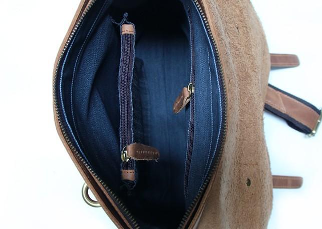 Vintage Mens Leather Briefcase Handbag Shoulder Bag Backpack for men