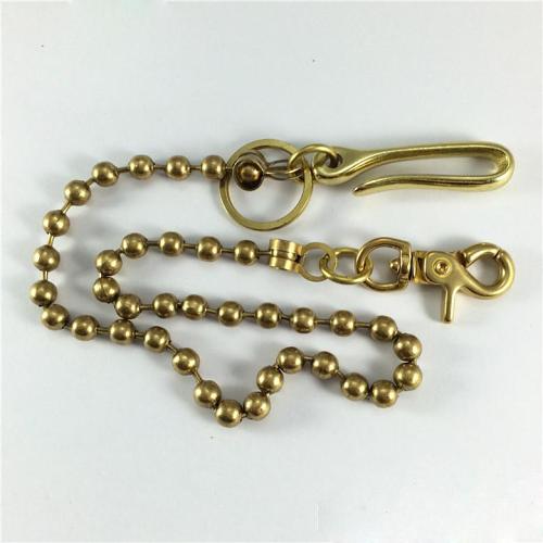 Solid Brass Cool Punk Rock Wallet Bead Chain Biker Trucker Wallet Chain Trucker Wallet Chain for Men