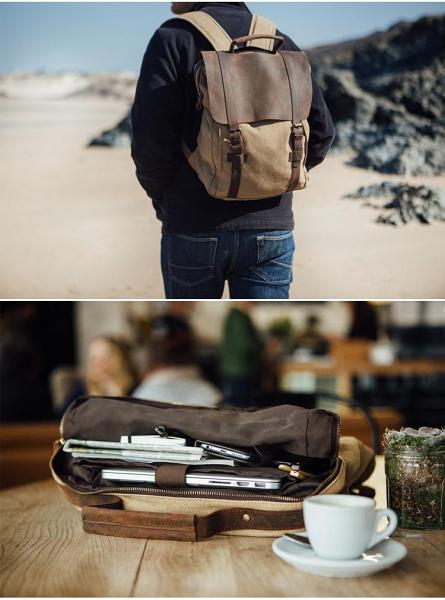 Vintage Canvas Mens Womens Large Pink College Backpack 14'' Green Travel Backpack Computer Backpack For Men