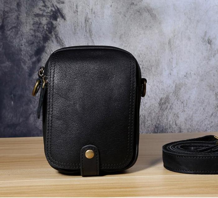 Leather Belt Pouch Mens Small Cases Waist Bag Hip Pack Belt Bag Fanny Pack Bumbag for Men