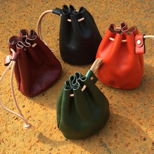 Handmade Leather Mens Women Key Cool Change Wallet Coin Pouch for Men