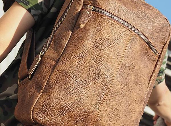Cool Mens Leather 15inch Laptop Backpack Travel Backpacks Leather School Backpack for Men