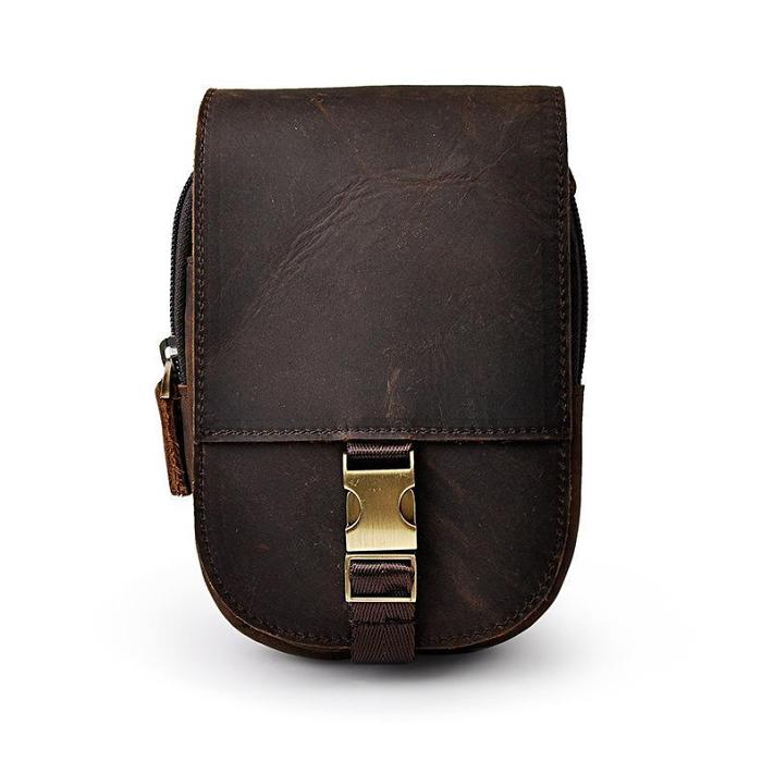 Vintage Leather Cigarette Cases Belt Pouch for Men Waist Bags BELT BAG For Men