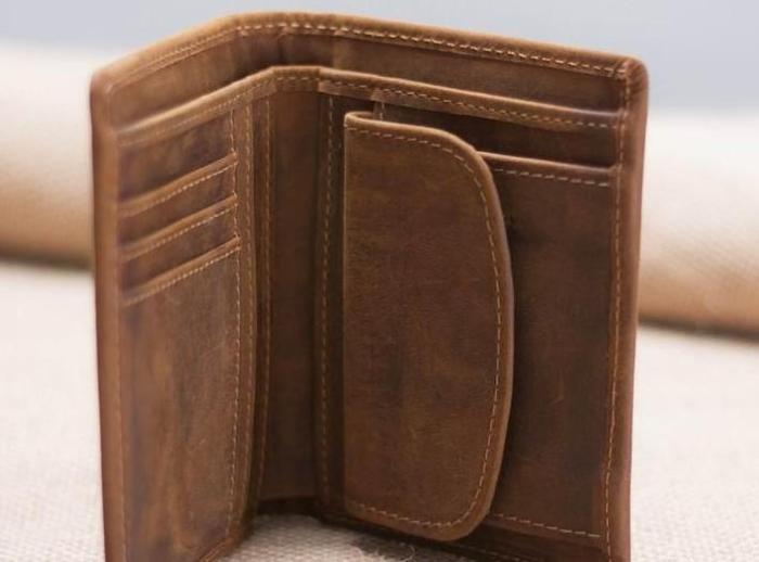 Leather Men Slim Small Wallet Bifold Small Vintage Wallet for Men
