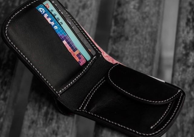 Handmade Leather Boa Skin Tooled Mens billfold Wallet Cool Slim Wallet Biker Wallet for Men