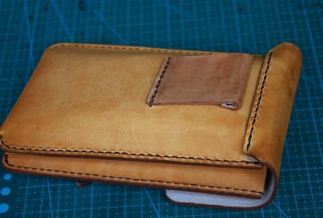 Handmade Cool Mens Leather Cell Phone Holsters Belt Pouch Waist Bag for Men