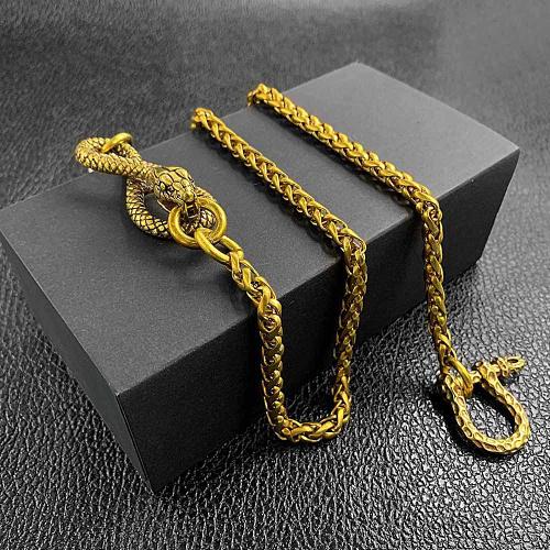 Cool Brass 18 Mens Python Snake Key Chain Pants Chain Wallet Chain Motorcycle Wallet Chain for Men