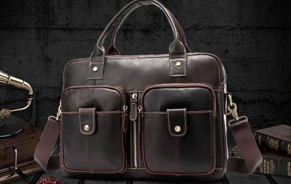 GENUINE LEATHER MENS Laptop BAG BRIEFCASE WORK BAG BUSINESS BAGS FOR MEN