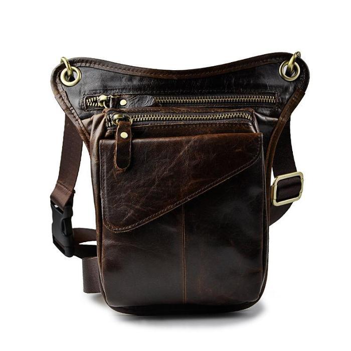 Cool Cell Phone Holsters Leather Belt Pouches for Men Leg Drop Bag waist BAG Shoulder Bag For Men