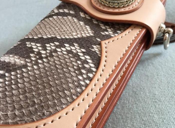 Handmade Leather Biker Wallet Mens Cool Chain Wallet Trucker Wallet with Chain