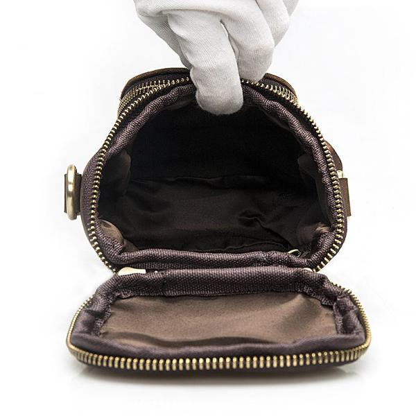 Leather Belt Pouch Mens Small Cases Waist Bag Shoulder Bag for Men