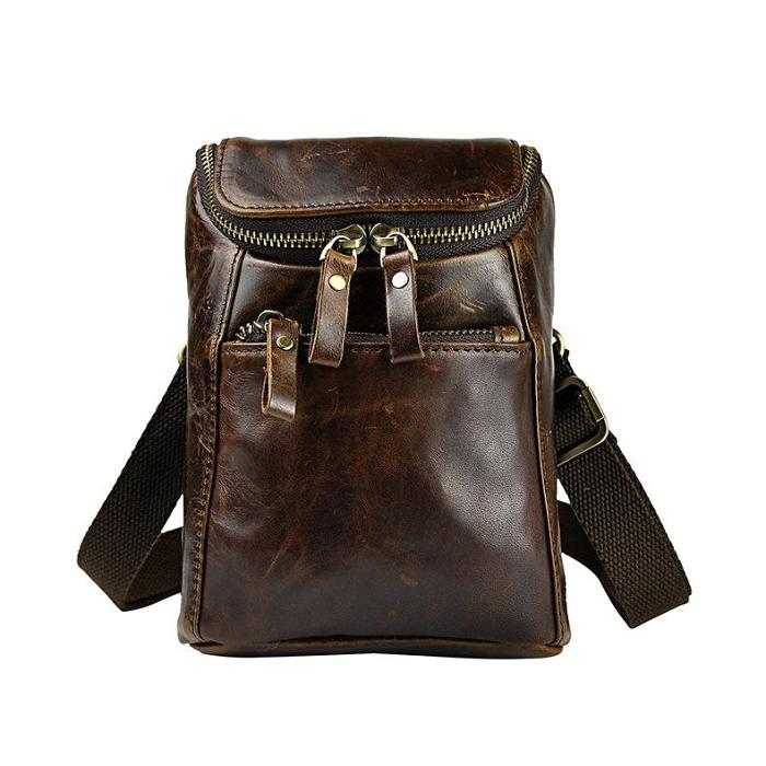 Leather Belt Pouch Mens Small Cases Waist Bag Hip Pack Belt Bag Fanny Pack Bumbag for Men